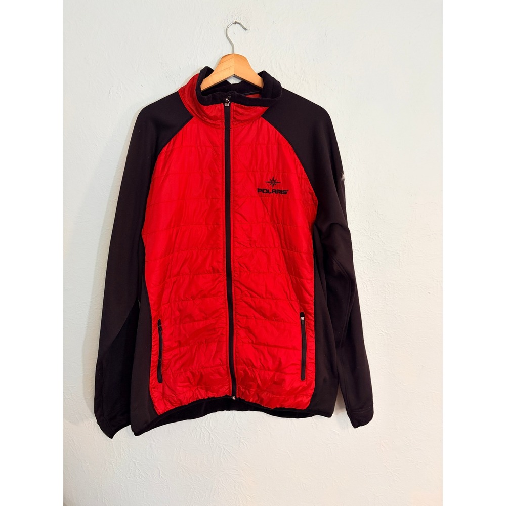 Polaris Hybrid Jacket 2XL Red Black Quilted Thermore Insulated Gorpcore Tech